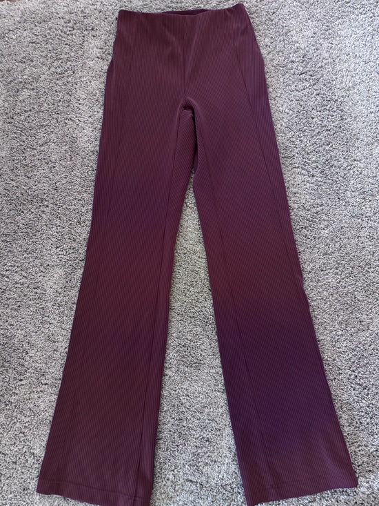 lululemon athletica Pants - lululemon Ribbed Flare Leggings in Burgundy